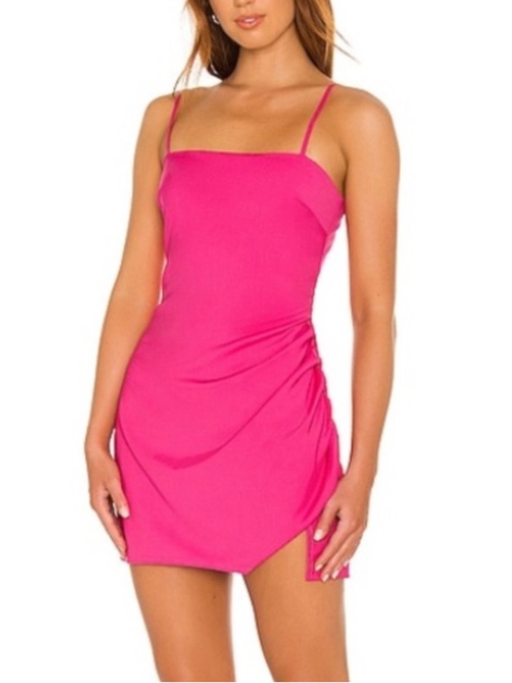 Lovers + Friends Pink Spaghetti Strap Mini Dress
